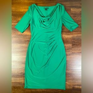 Lauren Ralph Lauren Green Knee Length Sheath Dress, Size 8